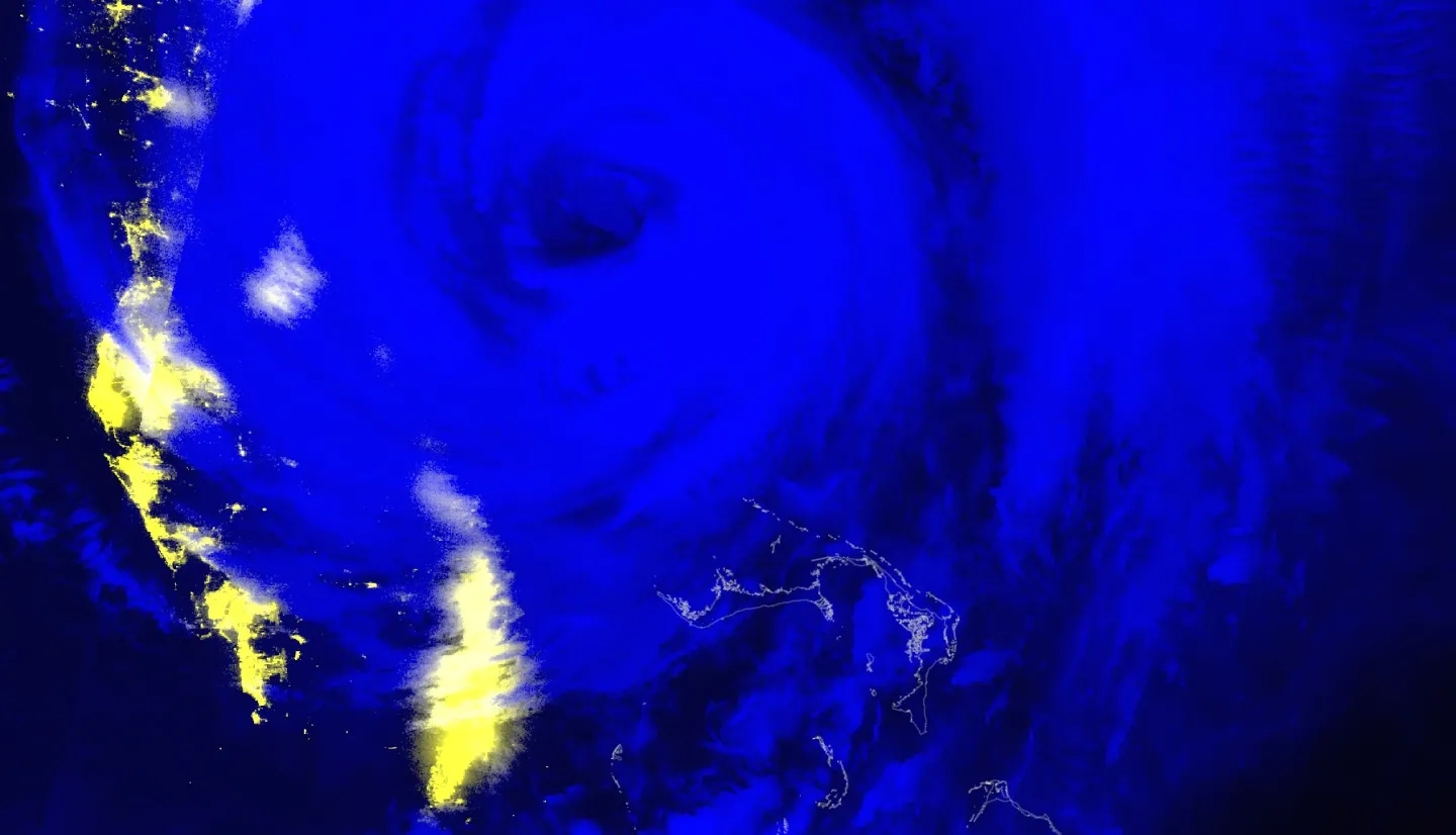 Hurricane Dorian black marble example