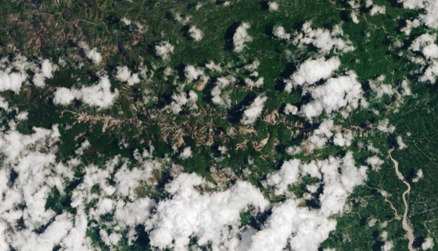 Landsat OLI imagery of landslides in Haiti