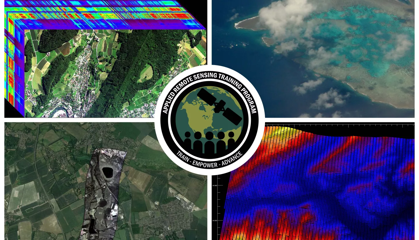 Image of 4 Airborne Images with ARSET Logo