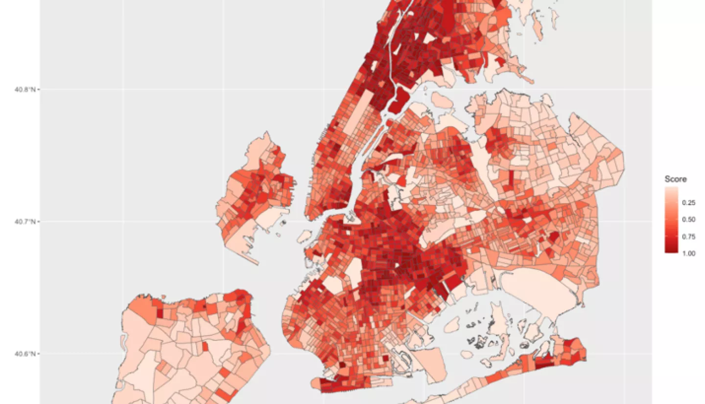 Mapping heat vulnerability in New York City and Jersey City. We use a series of variables to map vulnerability to heat under different scenarios and for different groups. Our project aims to offer a more nuanced approach in mapping vulnerability.