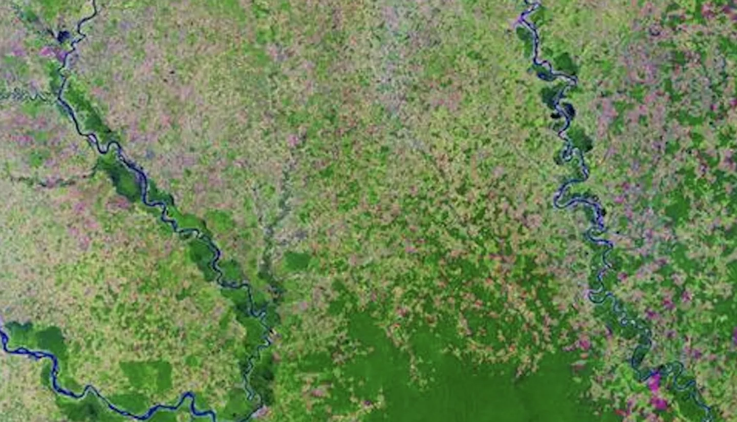 satellite image of Colombia