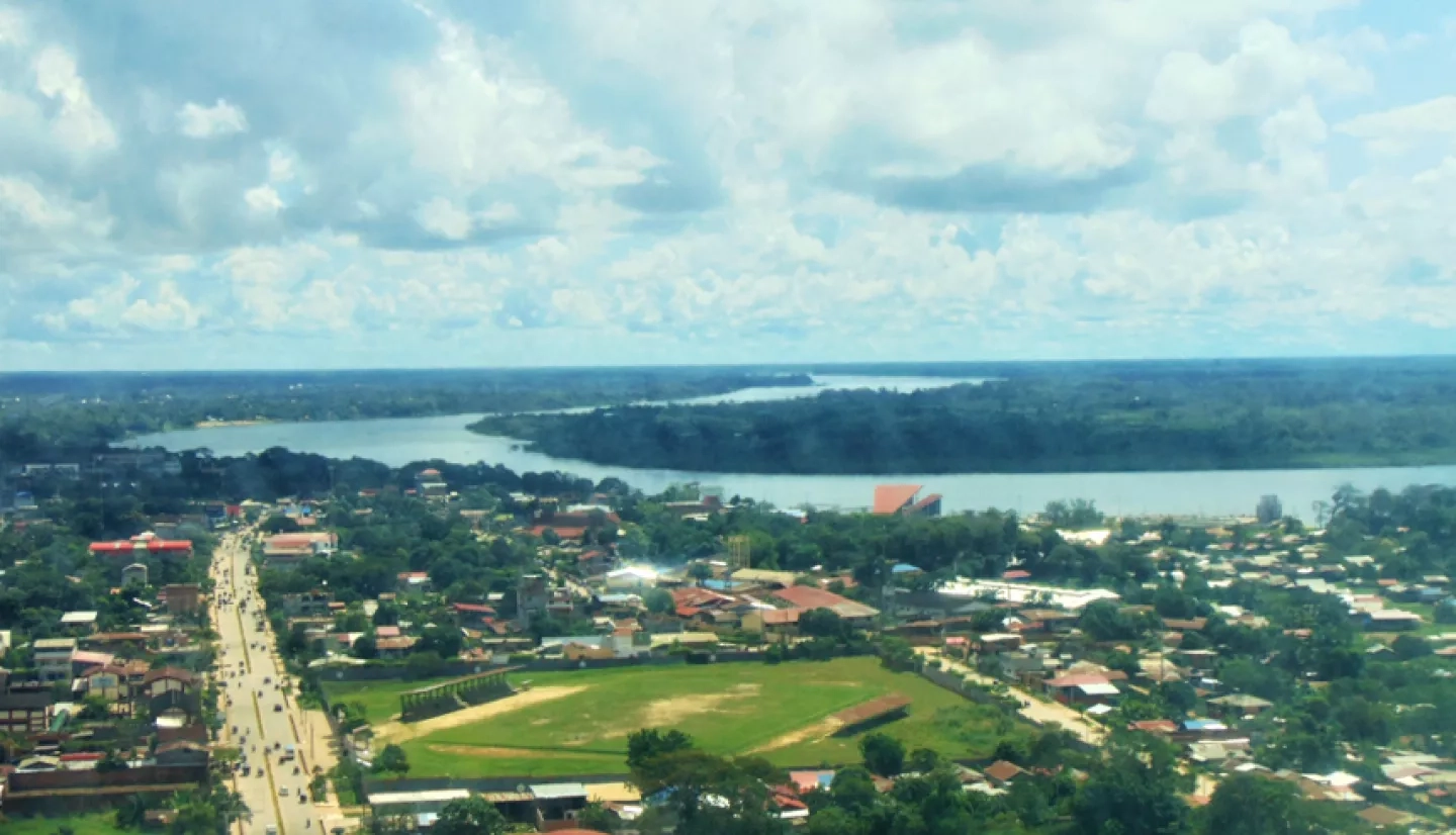 Pucallpa, Peru serves as a gateway to the southwestern Amazon, making it an ideal meeting place for agencies from both Peru and neighboring Brazil. Credits: Jacob Ramthun, NASA