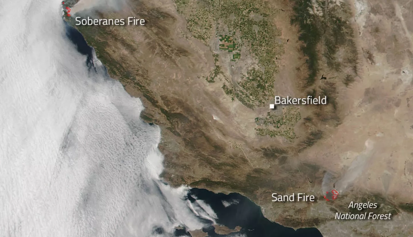 Sand and Soberanes Fires Largest in California At Present