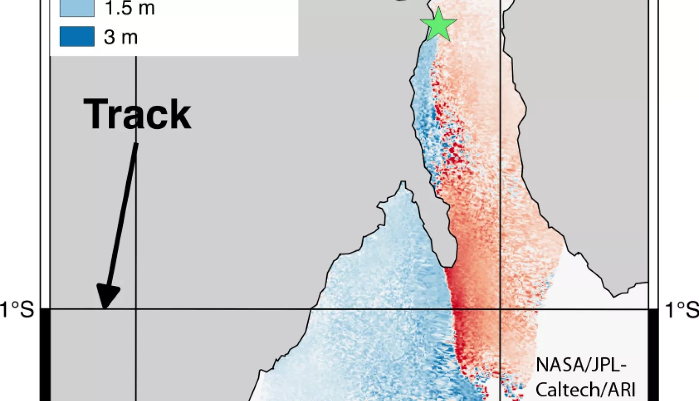 NASA's ARIA Along-Track Deformation Map