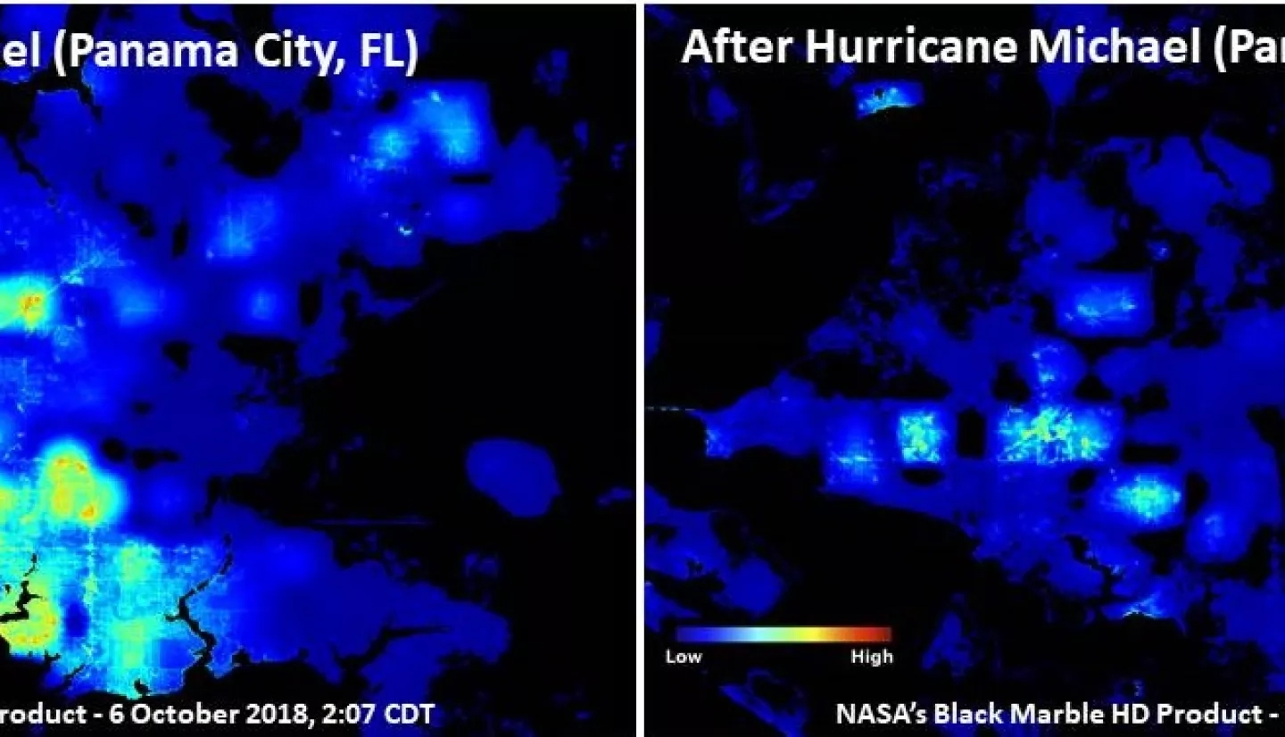 NASA's Black Marble Technology over Florida 