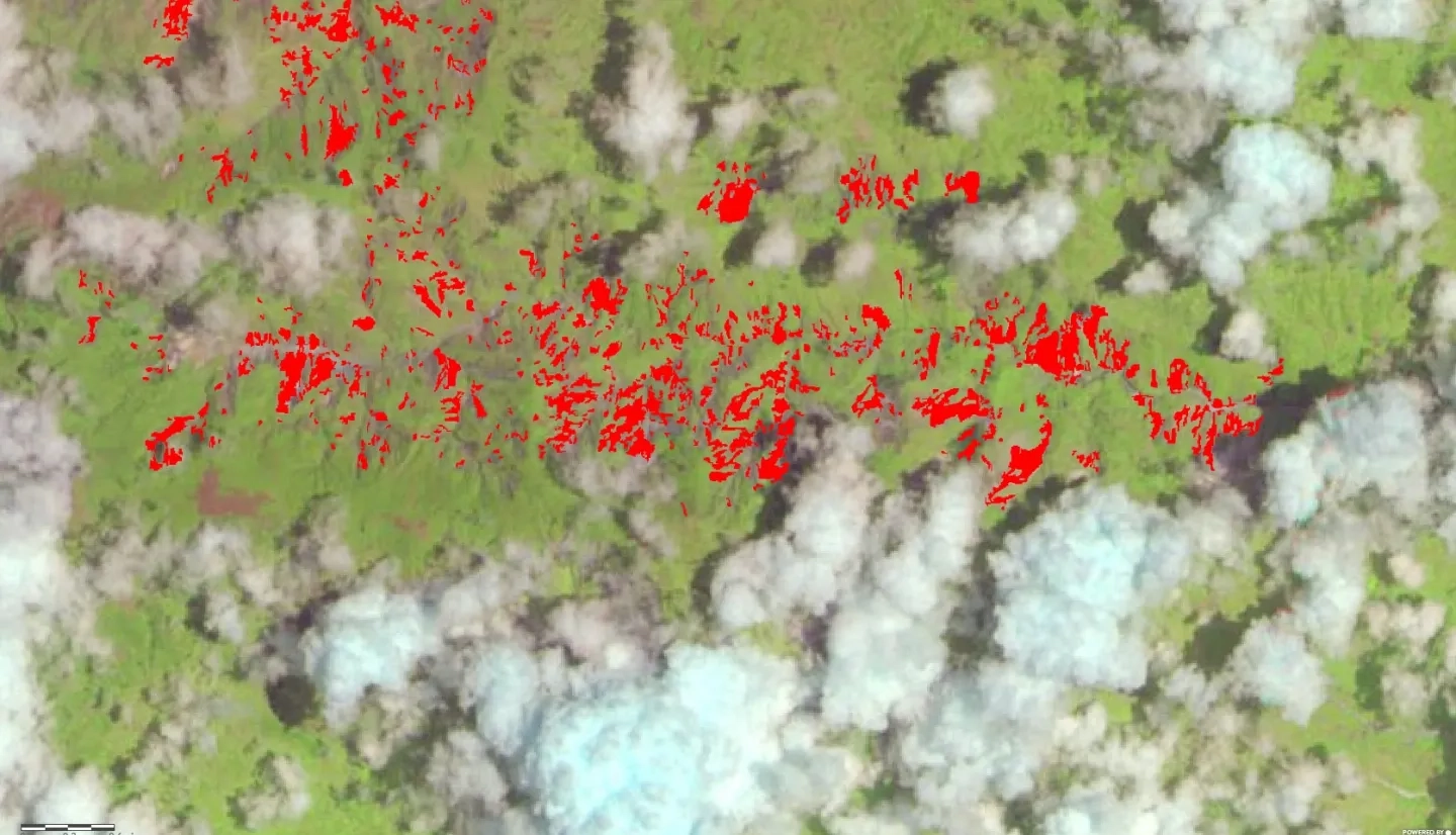 The NASA Goddard Space Flight Center landslides team, with support from the A.37 ROSES research project “Enabling Landslide Disaster Risk Reduction and Response Throughout the Disaster Life Cycle With a Multi-scale Toolbox,” has mapped landslides in the region using the Semi-Automatic Landslide Detection (SALaD) system. SALaD uses optical satellite imagery and machine learning to identify areas potentially affected by landslides. In conjunction with the other data available, these provide additional awarene