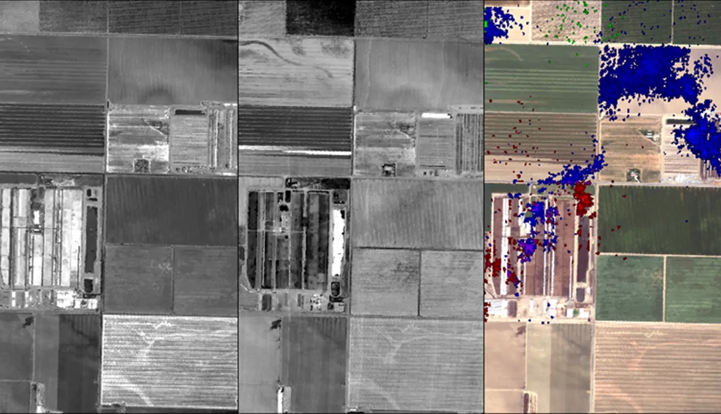 Identifying Methane Emissions Patterns from Dairy Farms Using Aircraft Remote Sensing Observations and Image Classification