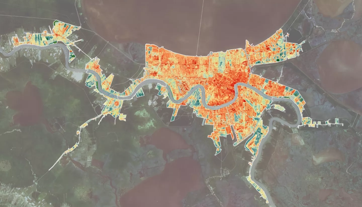 Monitoring the Urban Heat Island Effect on the Health of Residents in the New Orleans, Louisiana Metropolitan Area with Landsat and MODIS Land Surface Temperature Products