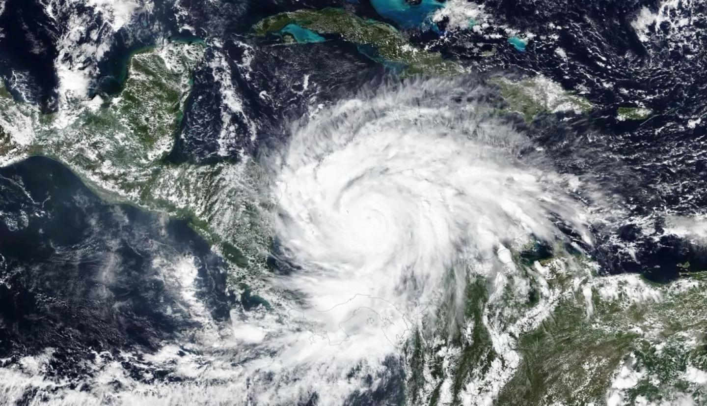 Image of Hurricane Iota approaching Nicaragua and Honduras, acquired on Nov. 15, 2020. The photo-like, true color corrected reflectance image was captured by the Visible Infrared Imaging Radiometer Suite (VIIRS), aboard the joint NASA/NOAA NOAA-20 satellite. The storm was upgraded to a Category 5 hurricane Monday morning, Nov. 16, 2020. Credits: NASA Worldview