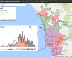 Map and Graph of Aedes aegypti detections in San Diego