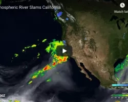 Screenshot of video "Atmospheric River Slams California"
