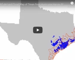 SMAP-derived Flood Map of Texas from Hurricane Harvey 8/25/17 - 8/27/17