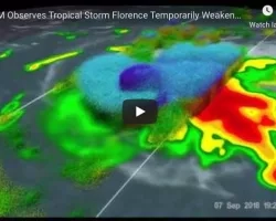 Screenshot of GPM Sees Heavy Rain In Menacing Hurricane Florence video