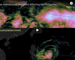 Screenshot of 7-Day Animation of Mangkhut Affecting the Philippines video