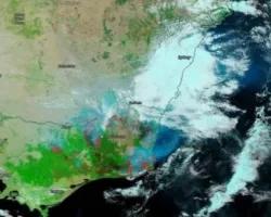This image was taken on Jan. 13, 2020 by NOAA/NASA's Suomi NPP satellite. The image shows the fires in eastern Australia and using the VIIRS (Visible Infrared Imaging Radiometer Suite) several reflective bands have been introduced into the image to highlight areas that have been burned as well as smoke and clouds coming off the fire affected areas. Burned areas or fire-affected areas are characterized by deposits of charcoal and ash, removal of vegetation and/or the alteration of vegetation structure. Areas