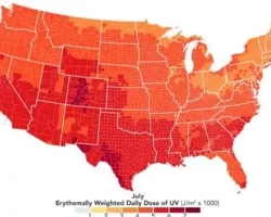 Map of Daily Dose of UV