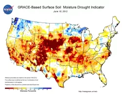 Soil Moisture Drought Indicator map