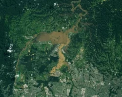 Satellite imagery of Australia floods