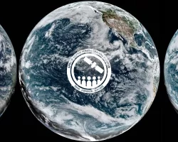 Picture of Earth from space with ARSET logo