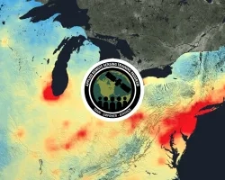 Satellite image of the US with ARSET logo