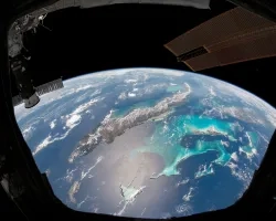 Photo of the Caribbean taken by astronauts aboard the International Space Station.