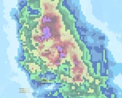 IMERG precipitation data from Typhoon Sinlaku
